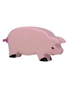 Cochon - animaux de la ferme - figurine en bois HOLZTIGER