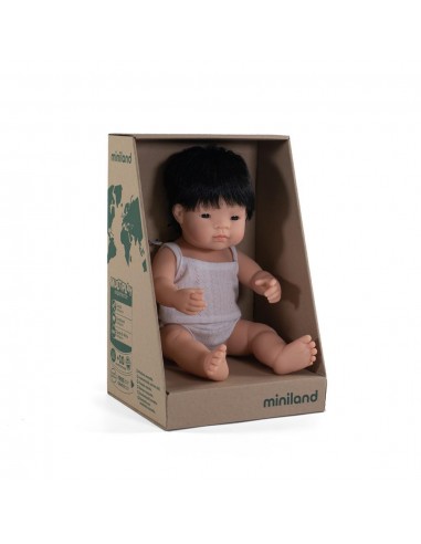 Poupée garçon Asiatique 38cm - MINILAND 10M+