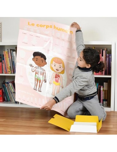 Poster pédagogique + 49 stickers LE CORPS...