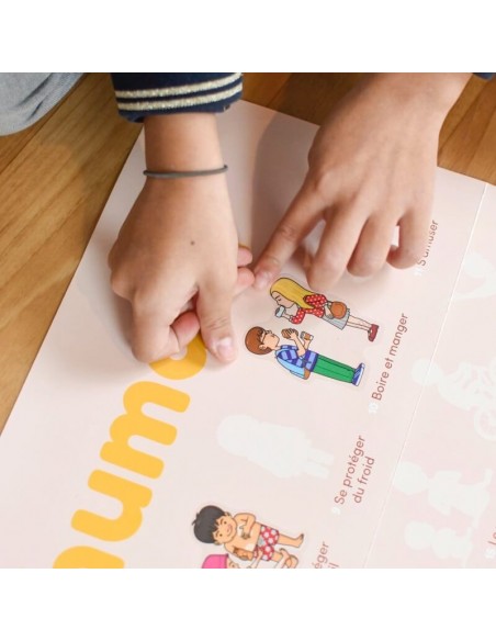 Poster pédagogique + 49 stickers LE CORPS HUMAIN (4-7 ans)- POPPIK