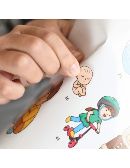 Poster pédagogique + 49 stickers LE CORPS HUMAIN (4-7 ans)- POPPIK