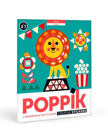 Poster créatif + 750 stickers - CIRQUE - POPPIK 3+