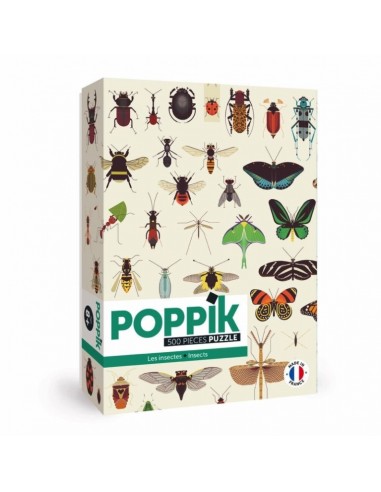 Puzzle éducatif 500 pièces INSECTES - POPPIK 8+