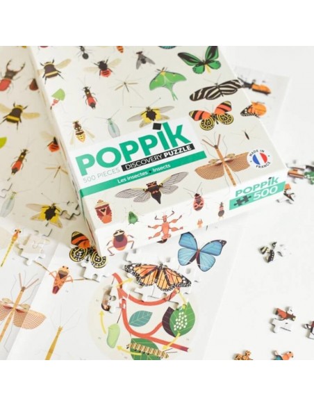 Puzzle éducatif 500 pièces INSECTES - POPPIK 8+
