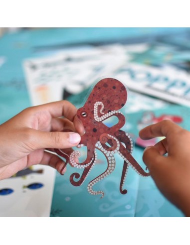 Poster pédagogique + 59 stickers OCÉANS (6-12...