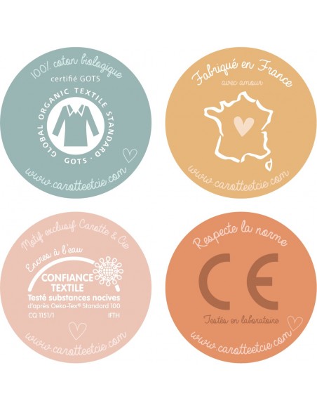 Mini Coussin musical Tigre - CAROTTE & CIE 0+