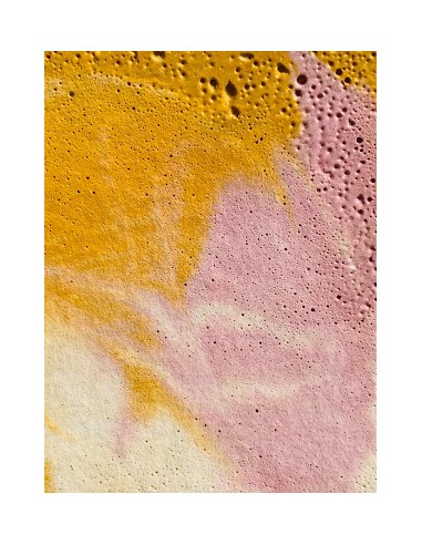 Lampe cube béton marbré rose et jaune - JUNNY