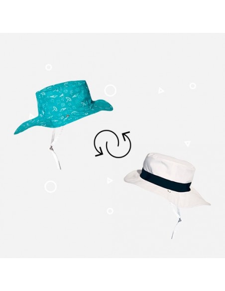 Chapeau Kapel Anti-UV réversible bébé/enfant Swimming Pool - KI ET LA