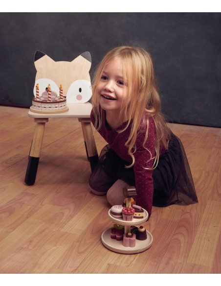 Chaise enfant en bois Forêt - Renard - TENDER LEAF 3+