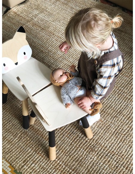 Chaise enfant en bois Forêt - Renard - TENDER LEAF 3+