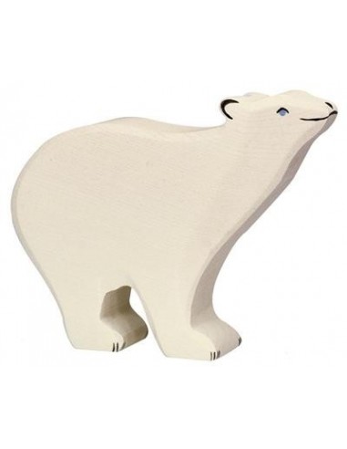 Ours polaire - animaux de la mer - figurine en bois HOLZTIGER