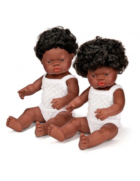 Poupée garçon Africain 38cm - MINILAND 10M+