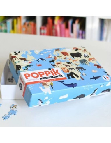 Puzzle éducatif 500 pièces - ANIMAUX - POPPIK 8+