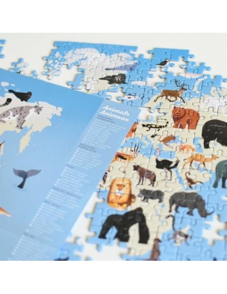 Puzzle éducatif 500 pièces - ANIMAUX - POPPIK 8+