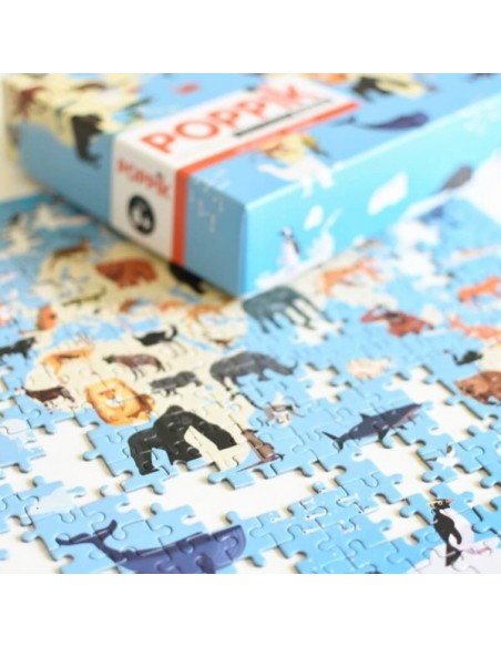 Puzzle éducatif 500 pièces - ANIMAUX - POPPIK 8+