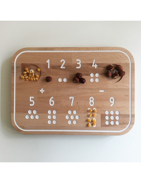 Simone la planche de traçage Montessori en bois - Chiffres - FRAISE ET BOIS 3+