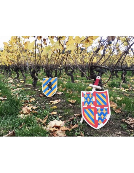 Pack Arthur - Épée et bouclier en bois - Blanc Tour château fort - FRAISE ET BOIS 3+