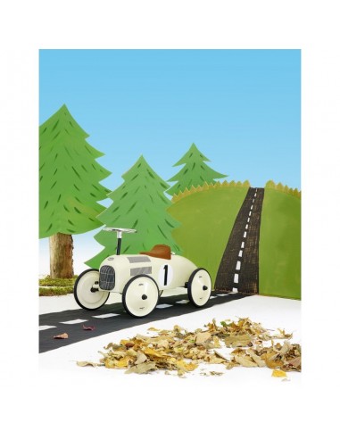 Porteur voiture vintage 1 - blanc crème - VILAC...