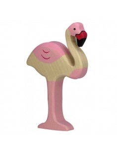 Flamant Rose - animaux de la jungle - figurine en bois...