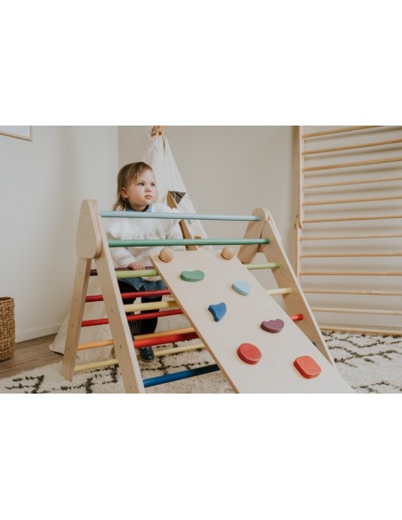 Ensemble Triangle d’escalade Pikler et Mur suédois 2en1 - LEG&GO