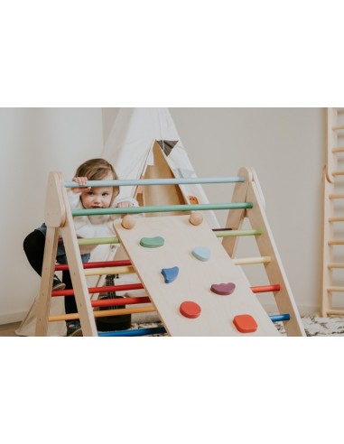 Ensemble Triangle d’escalade Pikler et Mur...