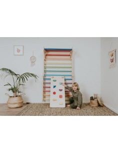 Ensemble Triangle d’escalade Pikler et Mur suédois 2en1 -... 2