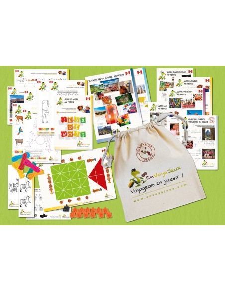 Box Voyageons en jouant ! - Pérou - ENVOYAJEUX 6+ - Made in France