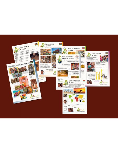 Box Voyageons en jouant ! - Kenya - ENVOYAJEUX 6+ - Made in France