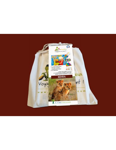 Box Voyageons en jouant ! - Kenya - ENVOYAJEUX 6+ - Made in France