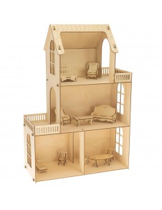 Maison de poupée 3D en bois HIVER - MUNDA MUNDI 2