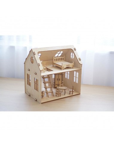 Maison de poupée 3D en bois été - MUNDA MUNDI