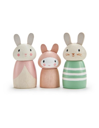 Poupée - Famille Lapin en bois - TENDER LEAF 3+