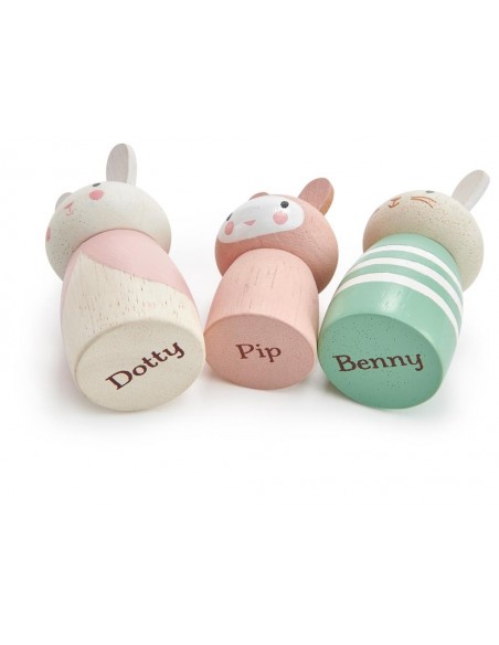 Poupée - Famille Lapin en bois - TENDER LEAF 3+