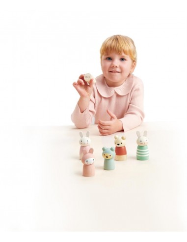 Poupée - Famille Lapin en bois - TENDER LEAF 3+