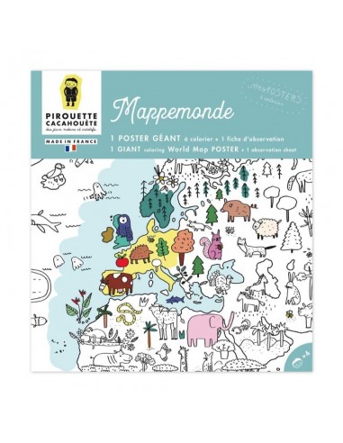 Mes posters à colorier - MAPPEMONDE - PIROUETTE...