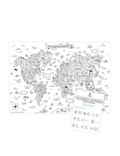 Mes posters à colorier - MAPPEMONDE - PIROUETTE... 2
