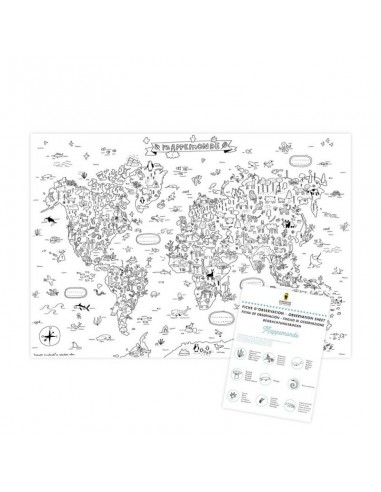 Mes posters à colorier - MAPPEMONDE - PIROUETTE...