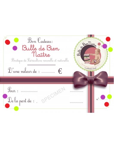 Carte cadeau Bulle de bien naitre
