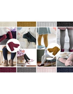 Collants Amélie à côtes brillant bébé et enfants - rose... 2