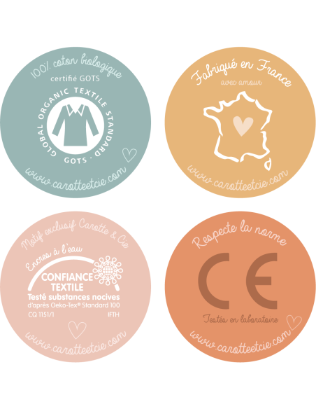 Doudou Ecureuil en double gaze de coton camel - CAROTTE & CIE 0+