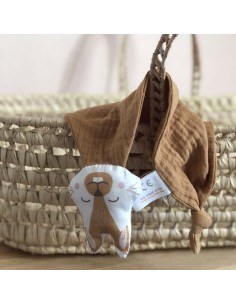 Doudou Ecureuil en double gaze de coton camel - CAROTTE &... 2