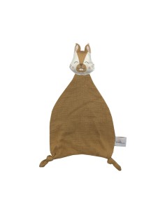 Doudou Ecureuil en double gaze de coton camel - CAROTTE &...