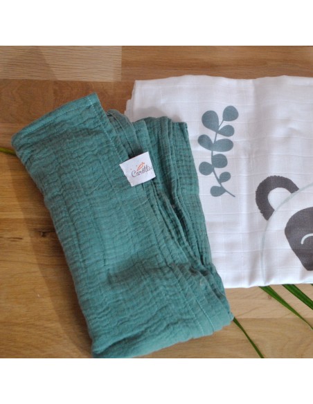 Maxi lange uni eucalyptus - CAROTTE & CIE