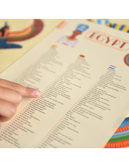 Poster pédagogique + 35 stickers ÉGYPTE ANTIQUE - POPPIK 7+