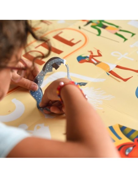 Poster pédagogique + 35 stickers ÉGYPTE ANTIQUE - POPPIK 7+