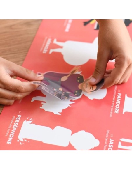 Poster pédagogique + 38 stickers MYTHOLOGIE - POPPIK 7+