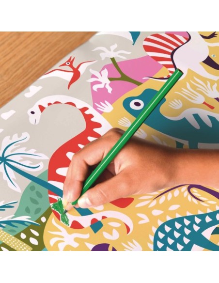 Poster à colorier Dinosaures - POPPIK 4+