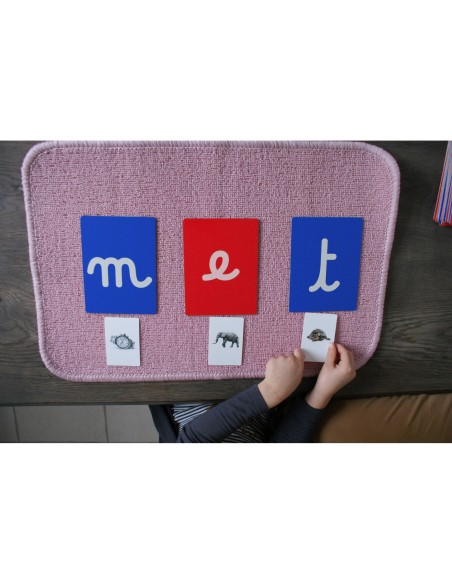 Lettres Rugueuses cursives Montessori - MaMontessoriBox 4+