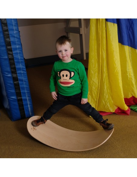 Planche d'équilibre Moon en bois (sans feutre) et Bord organique - WE ROCK!