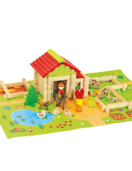 Ma première petite ferme en bois - 80 pcs - JEUJURA 3+